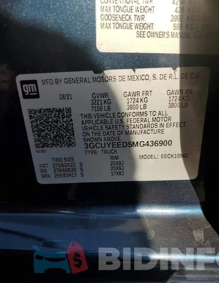 3GCUYEED5MG436900 Photo# 12