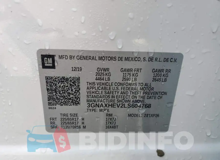 3GNAXHEV2LS604768 Photo# 13