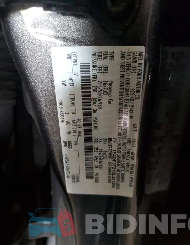 1FADP3F21GL201265 Photo# 12