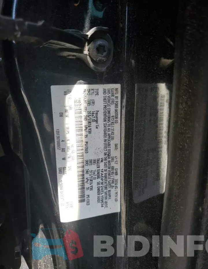 1FADP3F2XEL109634 Photo# 13