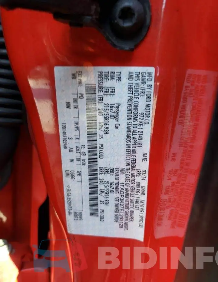 1FADP3K27EL293128 Photo# 12