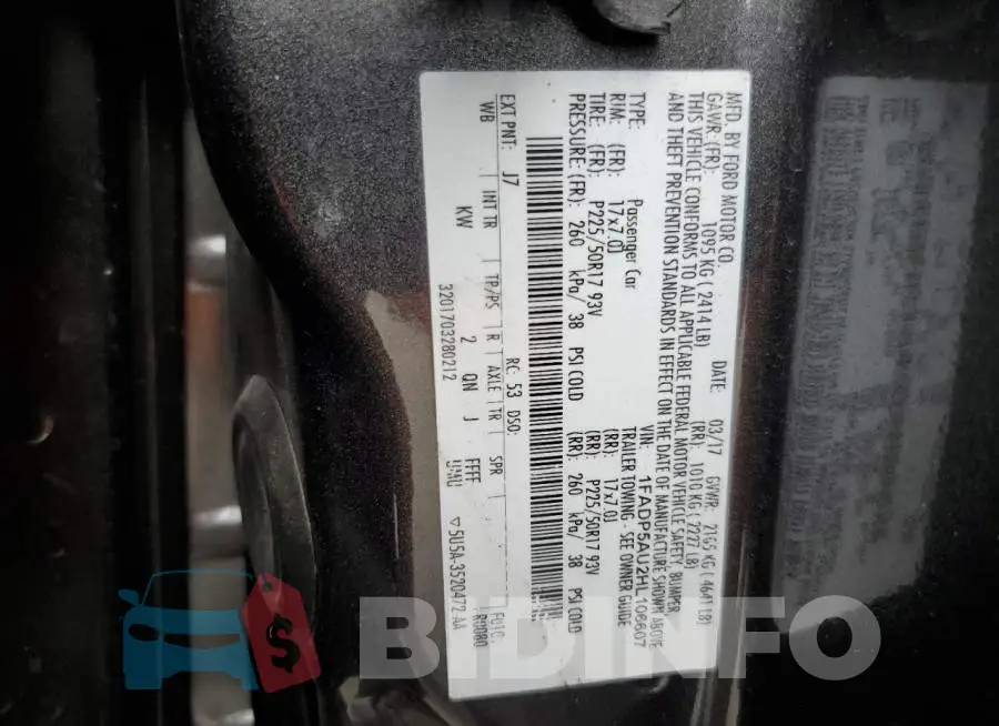 1FADP5AU2HL106607 Photo# 12
