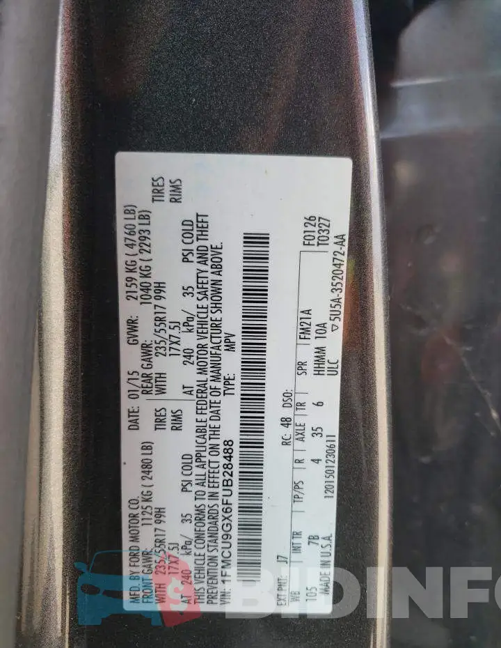 1FMCU9GX6FUB28488 Photo# 13