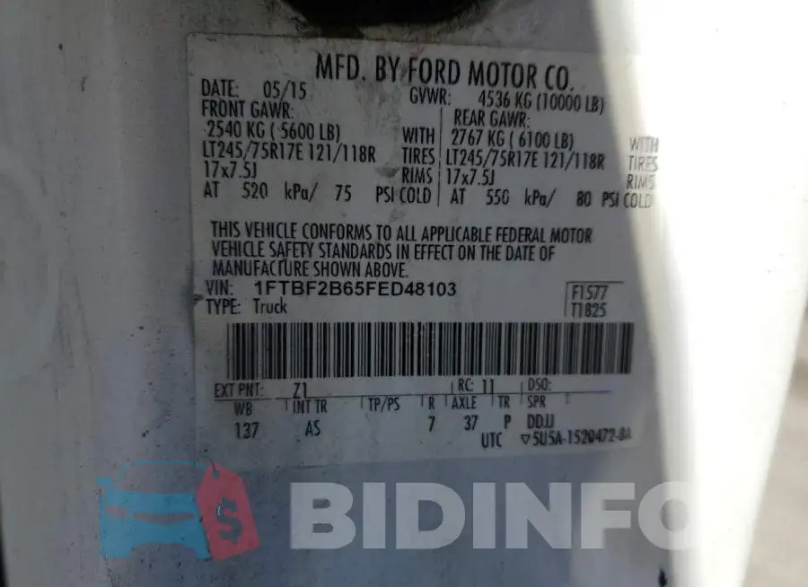 1FTBF2B65FED48103 Photo# 12
