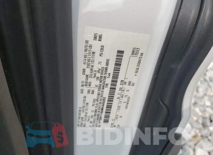 1FTBR1Y86MKA69252 Photo# 13