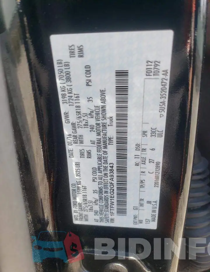 1FTFW1EG2GFA93843 Photo# 12