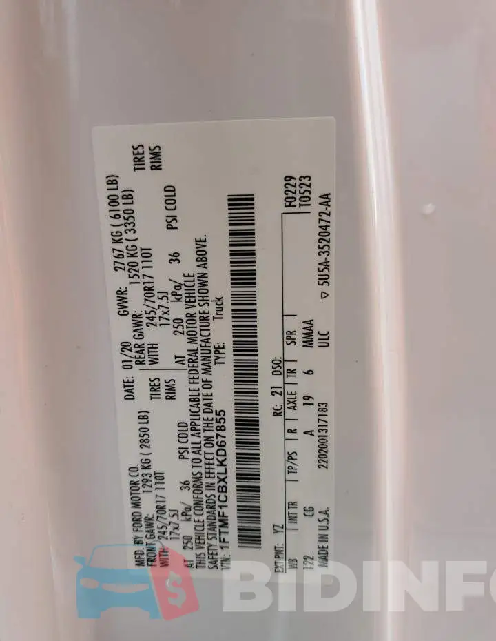 1FTMF1CBXLKD67855 Photo# 13