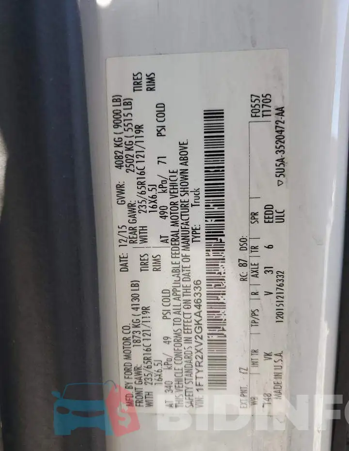 1FTYR2XV2GKA46336 Photo# 13