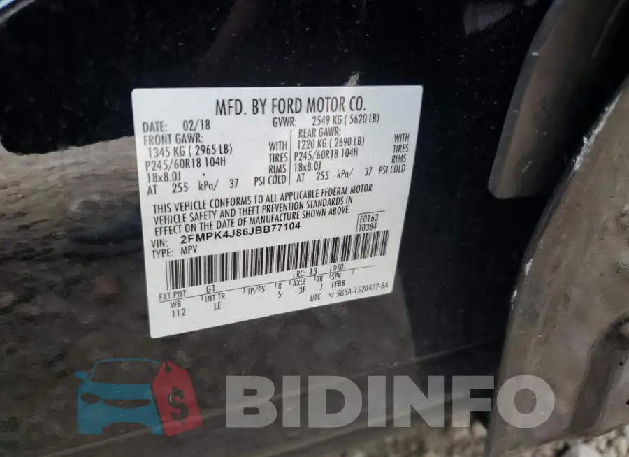 2FMPK4J86JBB77104 Photo# 13