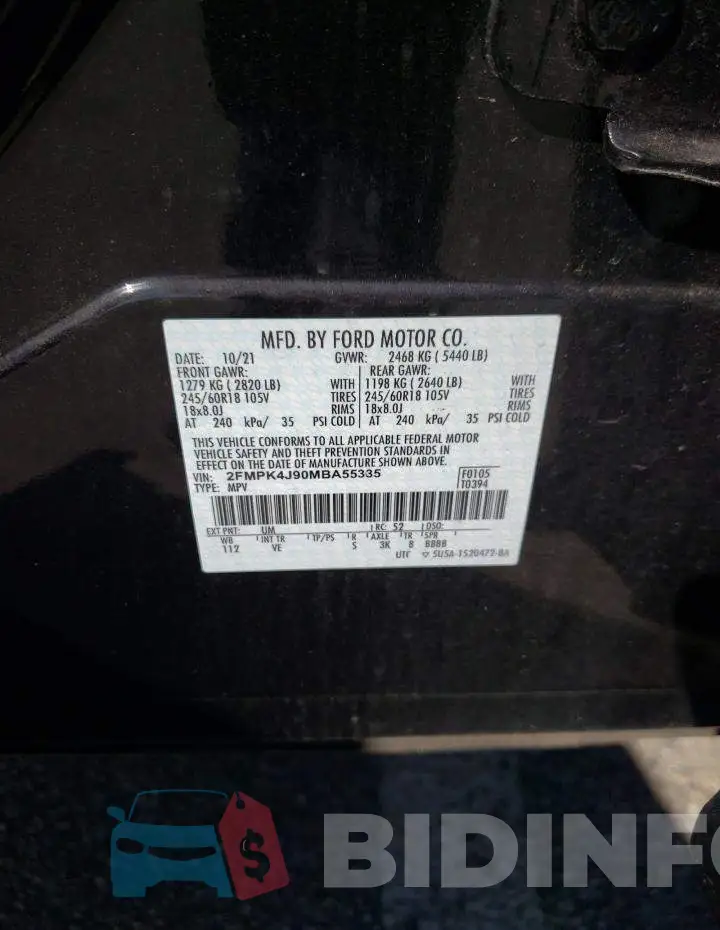2FMPK4J90MBA55335 Photo# 12