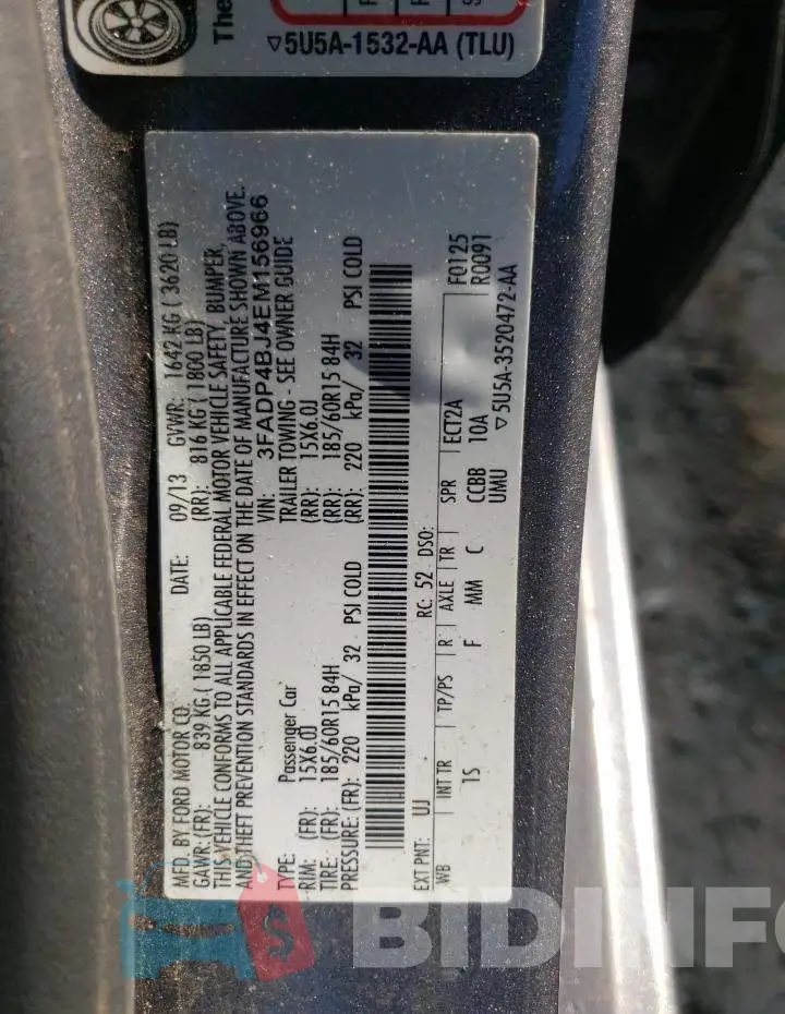 3FADP4BJ4EM156966 Photo# 12