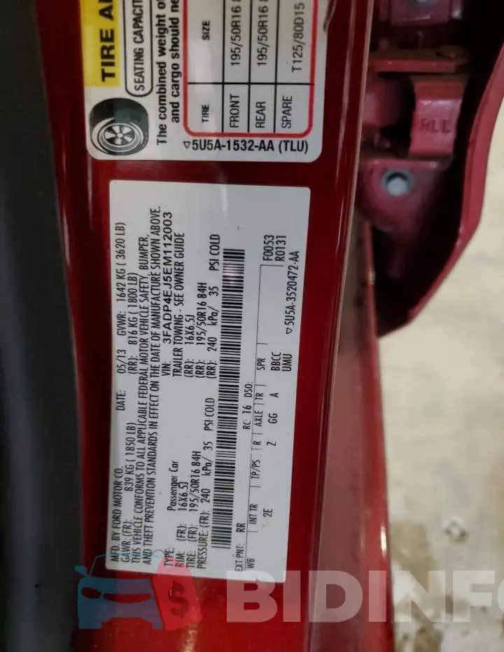 3FADP4EJ5EM112003 Photo# 12