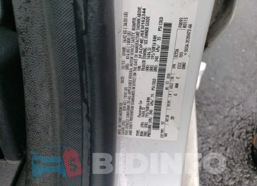 3FADP4EJ6EM162344 Photo# 12