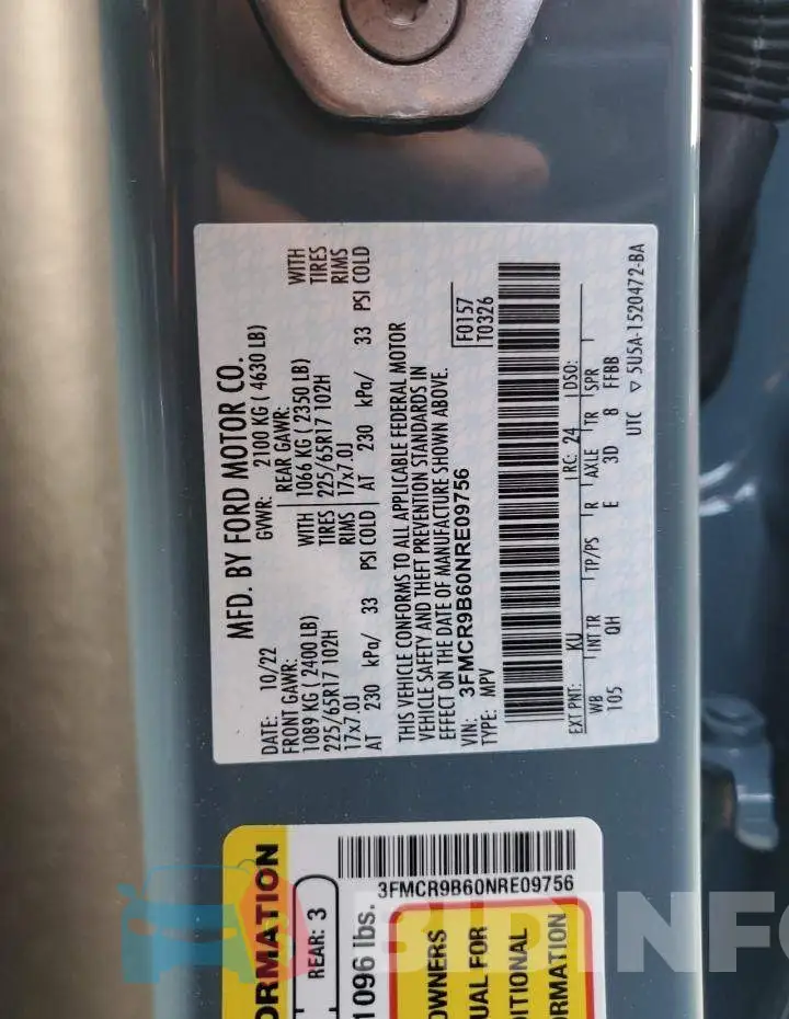 3FMCR9B60NRE09756 Photo# 13