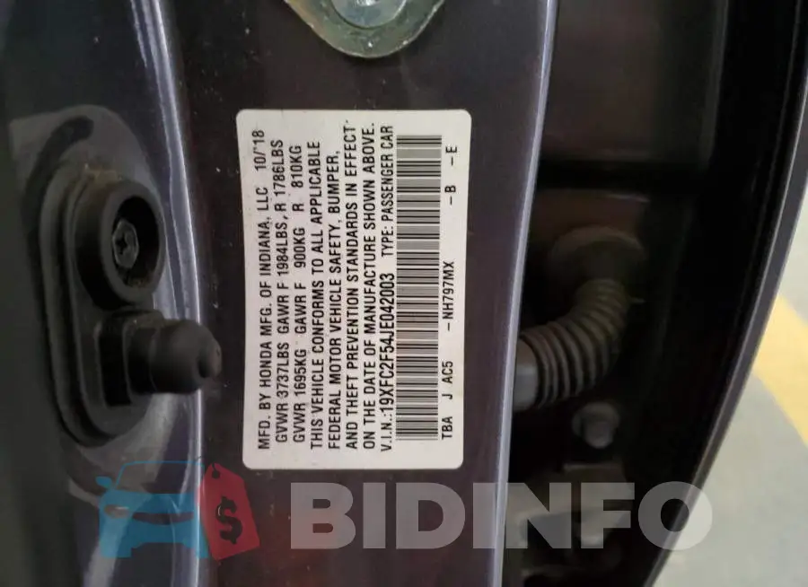 19XFC2F54JE042003 Photo# 12