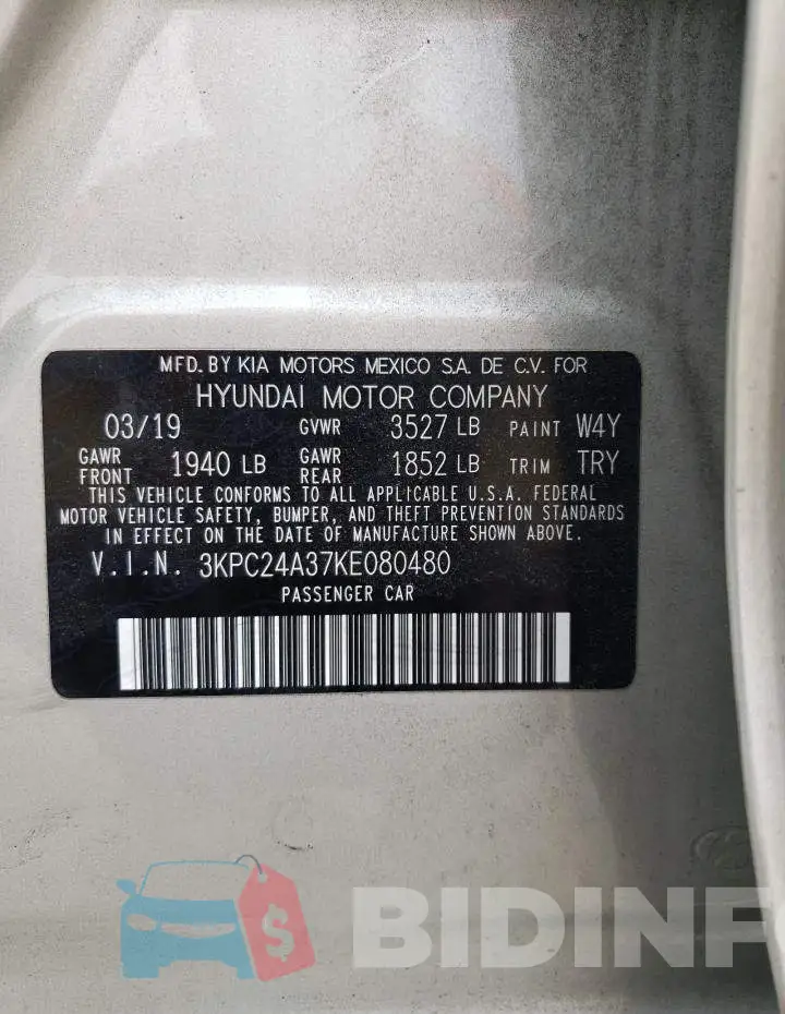 3KPC24A37KE080480 Photo# 12