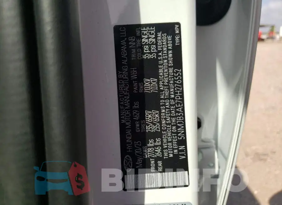 5NMJB3AE7PH276552 Photo# 13