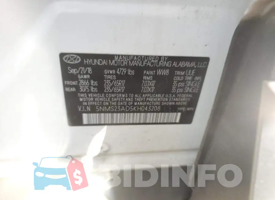 5NMS23AD5KH043208 Photo# 14