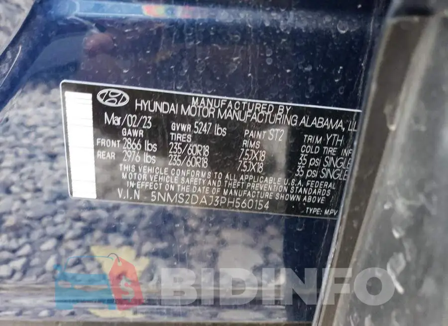 5NMS2DAJ3PH560154 Photo# 12