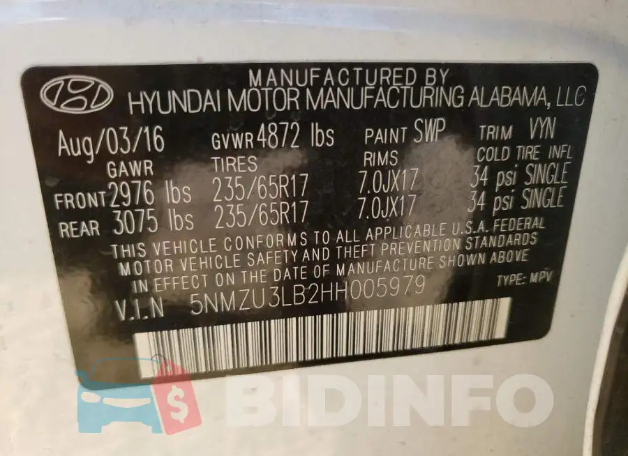 5NMZU3LB2HH005979 Photo# 12