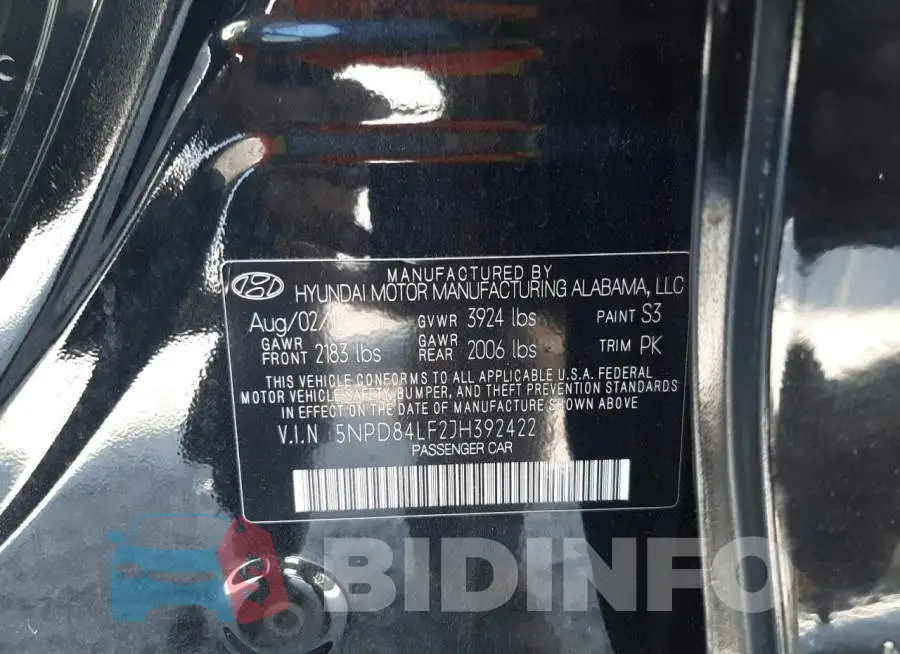 5NPD84LF2JH392422 Photo# 13