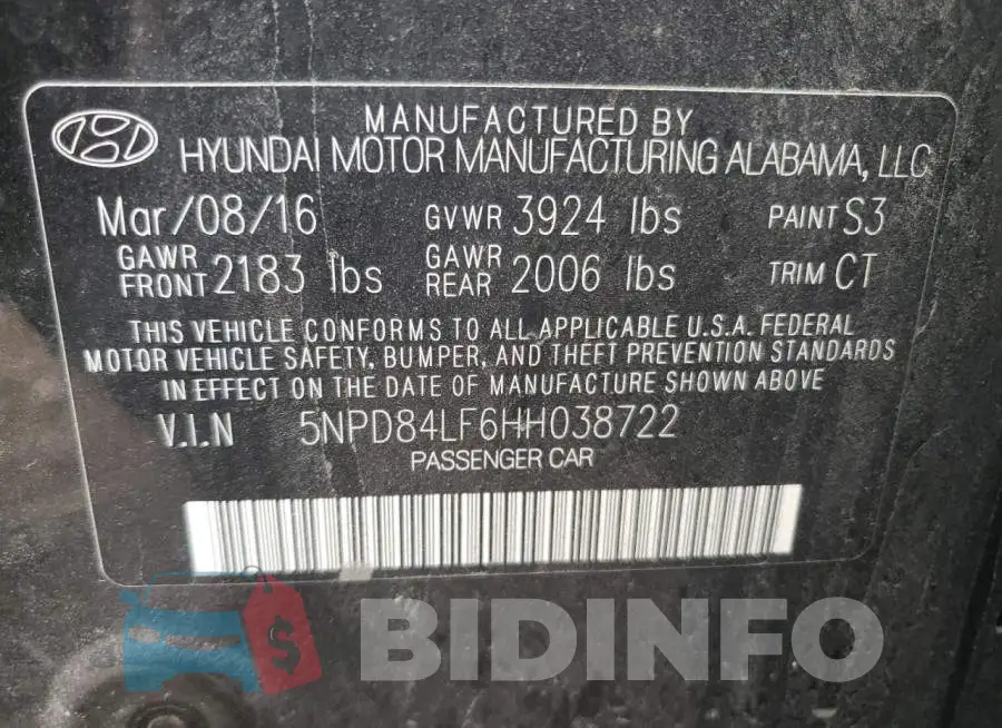 5NPD84LF6HH038722 Photo# 13