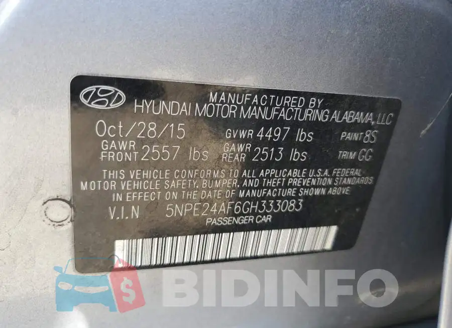 5NPE24AF6GH333083 Photo# 12