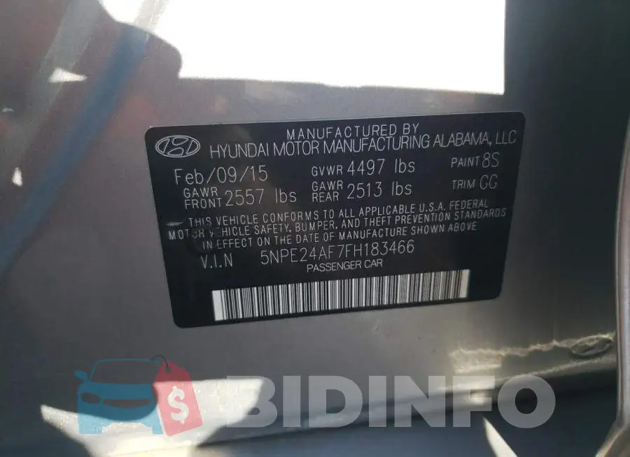 5NPE24AF7FH183466 Photo# 12