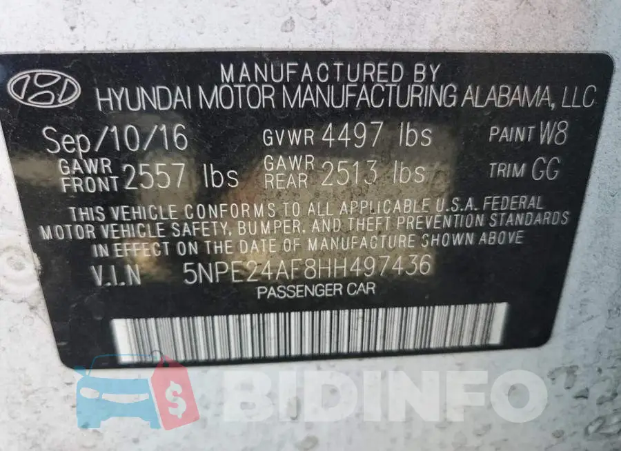 5NPE24AF8HH497436 Photo# 13