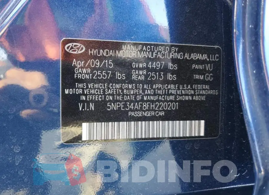 5NPE34AF8FH220201 Photo# 12