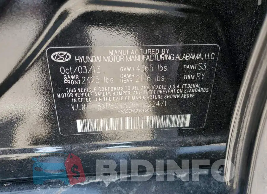 5NPEC4AC6EH822471 Photo# 13