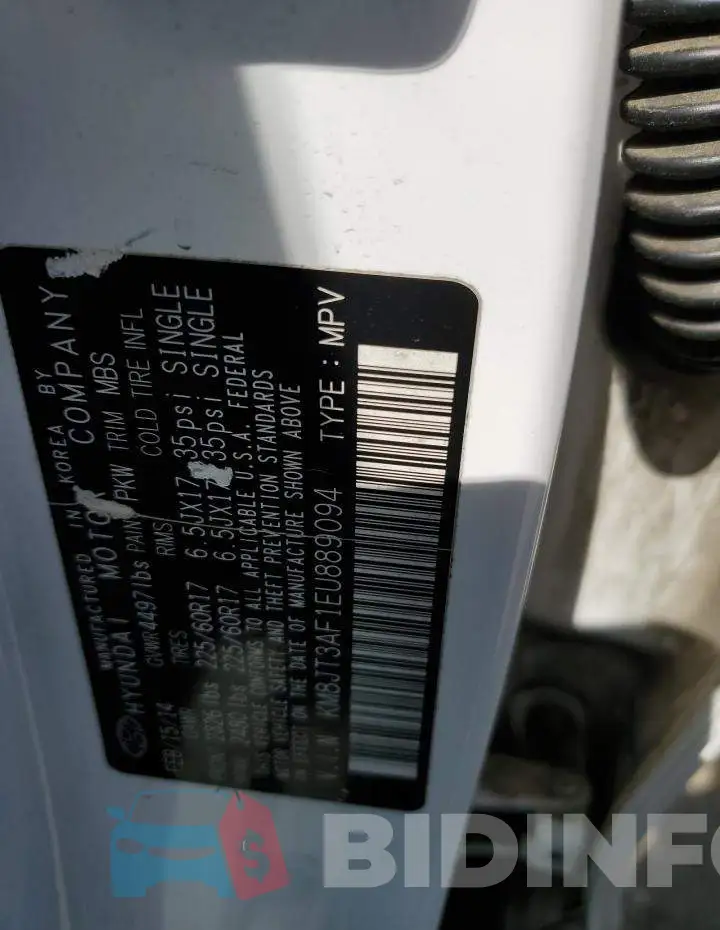 KM8JT3AF1EU889094 Photo# 13