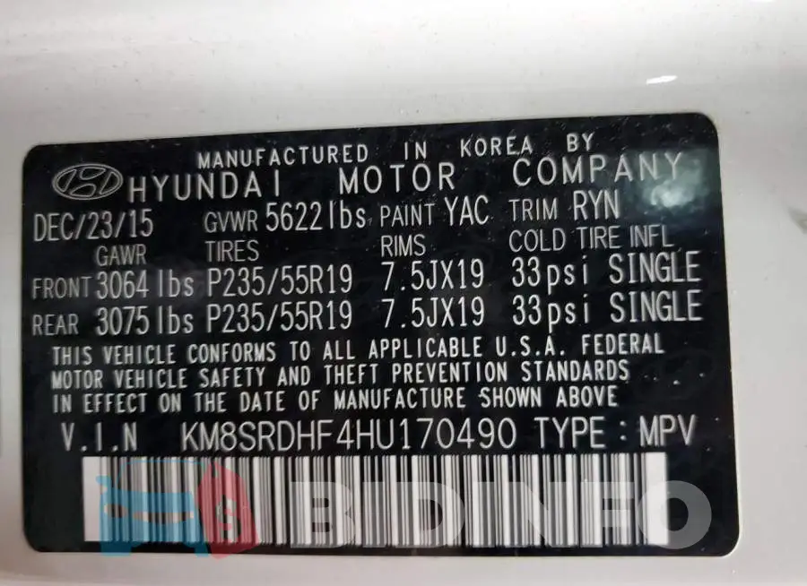 KM8SRDHF4HU170490 Photo# 13