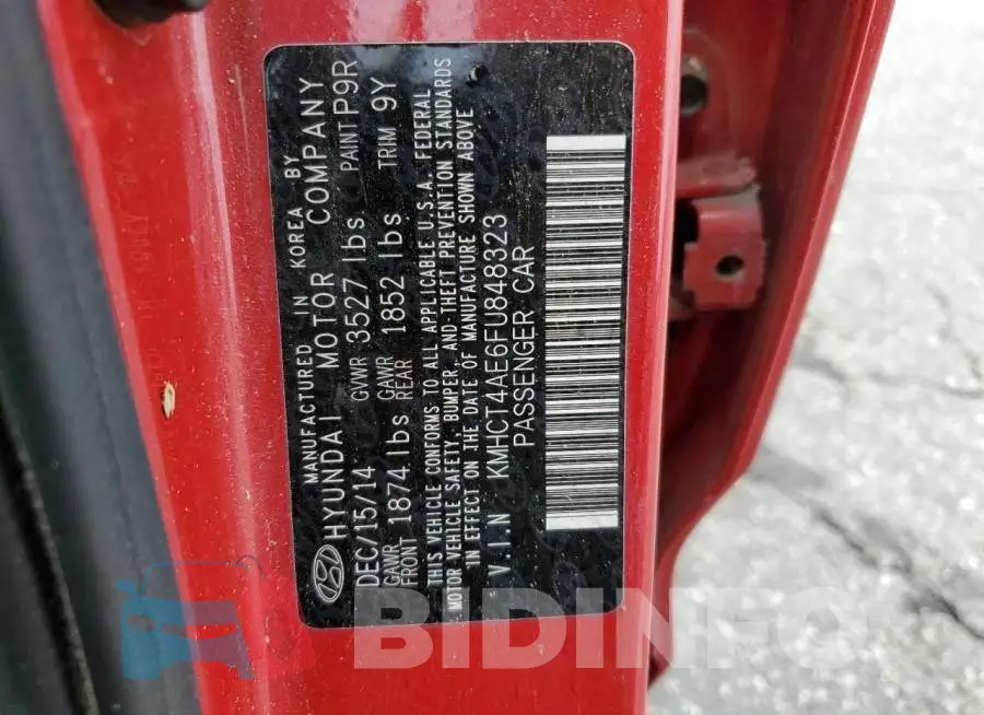 KMHCT4AE6FU848323 Photo# 12