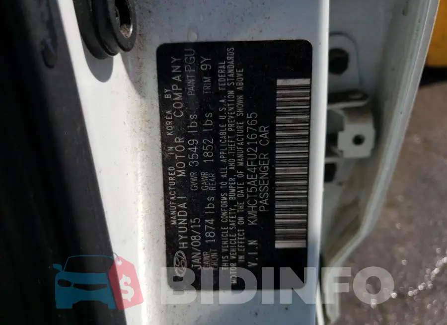 KMHCT5AE4FU216765 Photo# 12