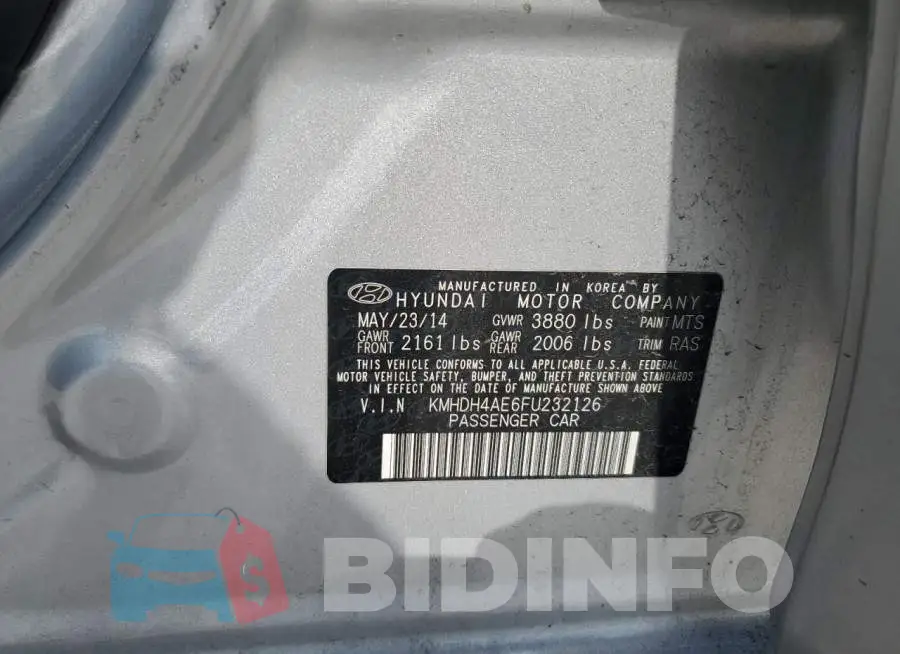 KMHDH4AE6FU232126 Photo# 13