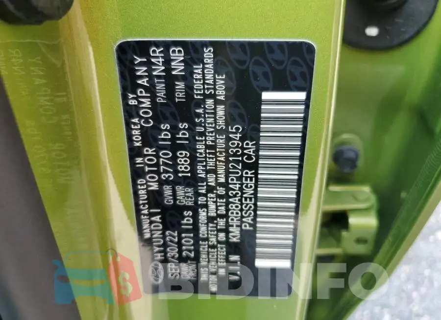 KMHRB8A34PU213945 Photo# 12