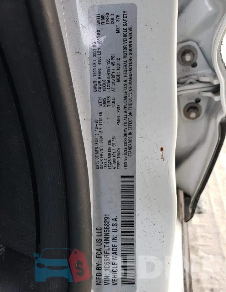 1C6SRFLT4MN568291 Photo# 13
