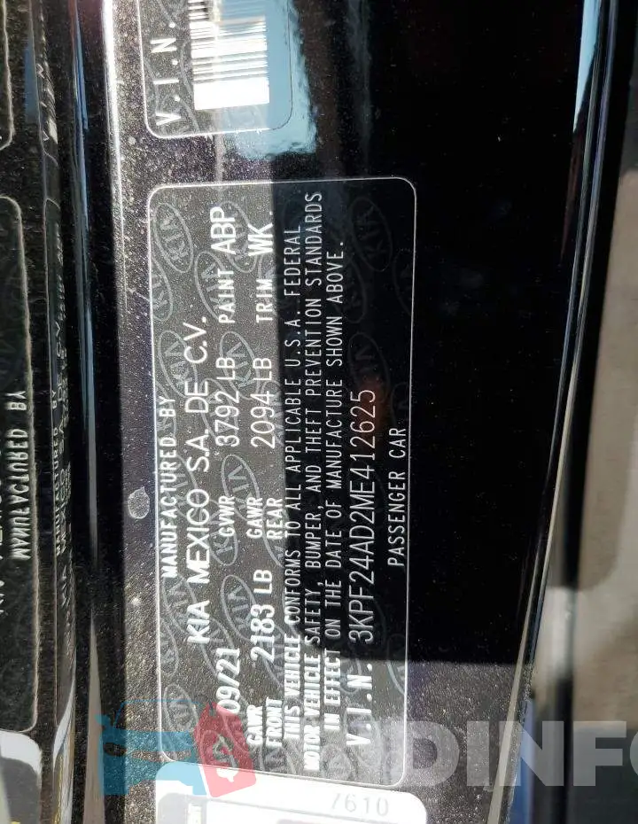 3KPF24AD2ME412625 Photo# 13