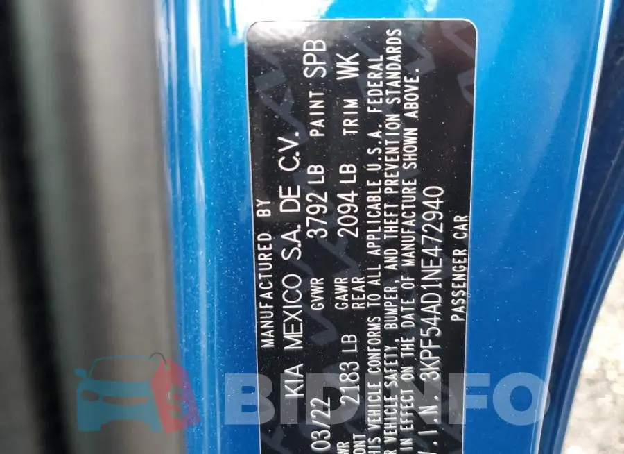 3KPF54AD1NE472940 Photo# 13