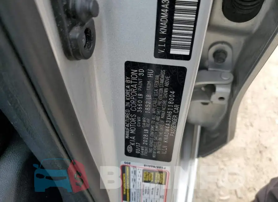 KNADM4A3XH6118004 Photo# 12