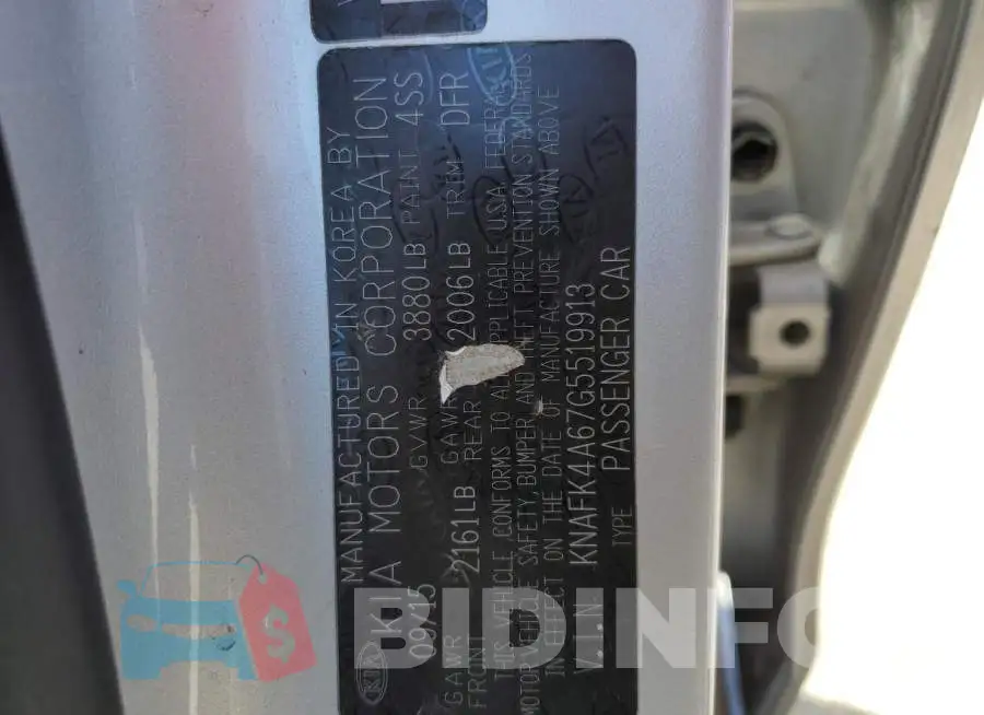 KNAFK4A67G5519913 Photo# 12