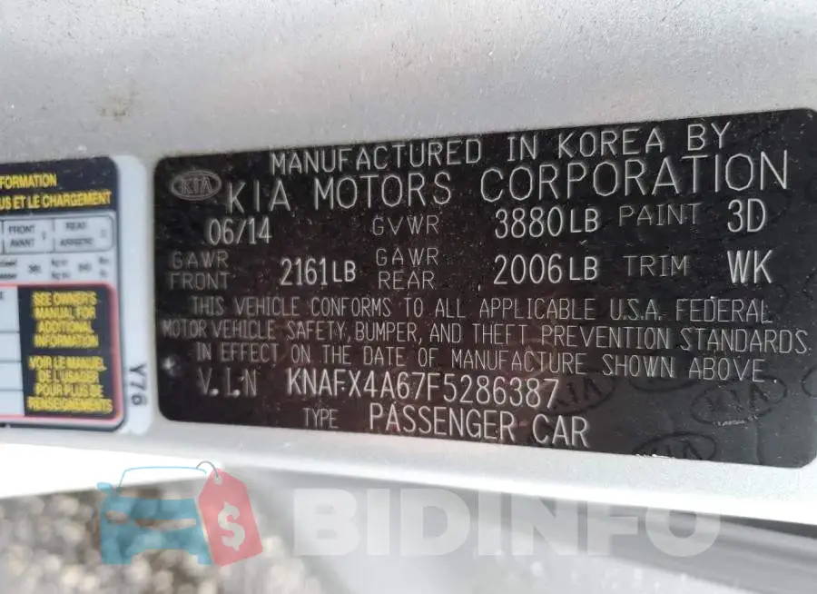 KNAFX4A67F5286387 Photo# 12
