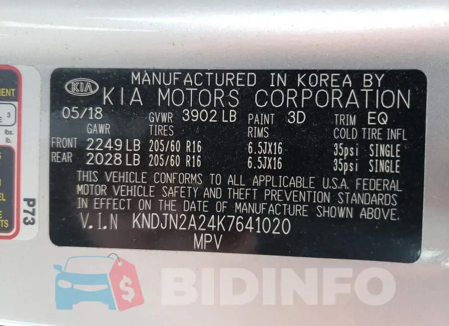 KNDJN2A24K7641020 Photo# 12