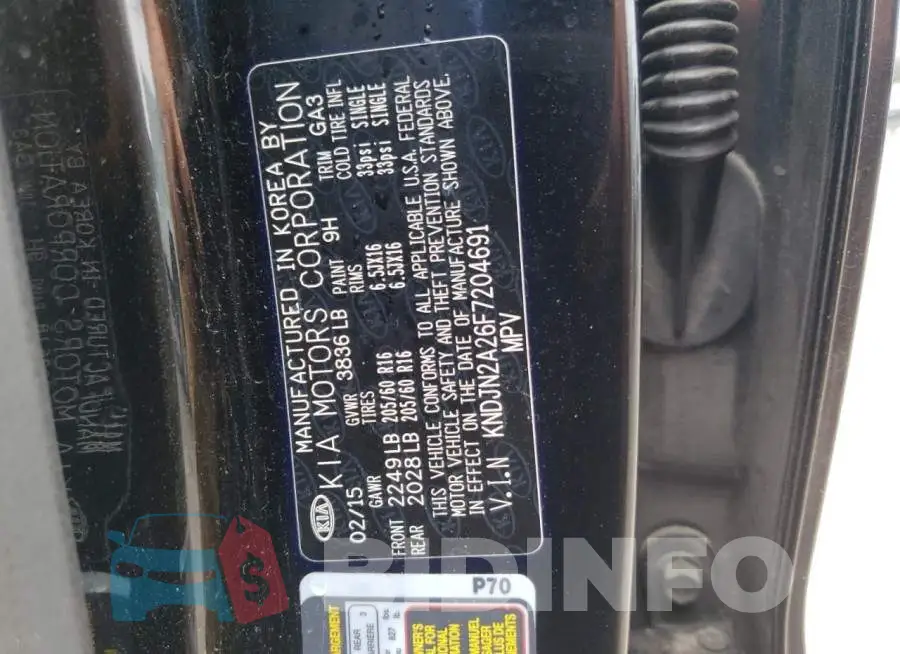 KNDJN2A26F7204691 Photo# 12