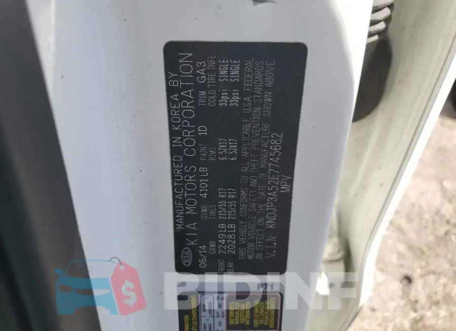 KNDJP3A52E7745682 Photo# 12