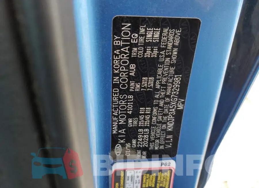 KNDJP3A5XG7329981 Photo# 14