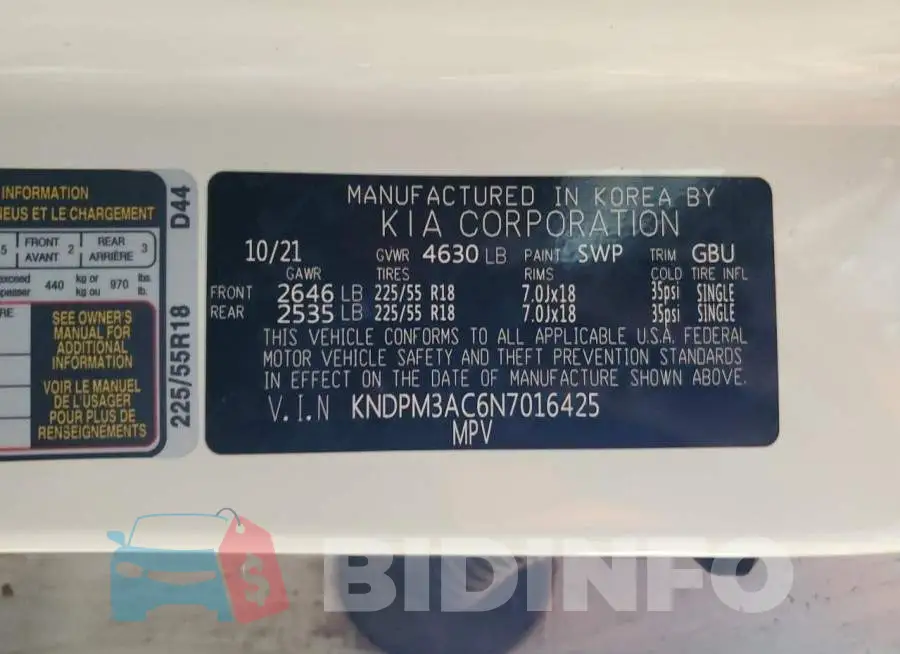 KNDPM3AC6N7016425 Photo# 12