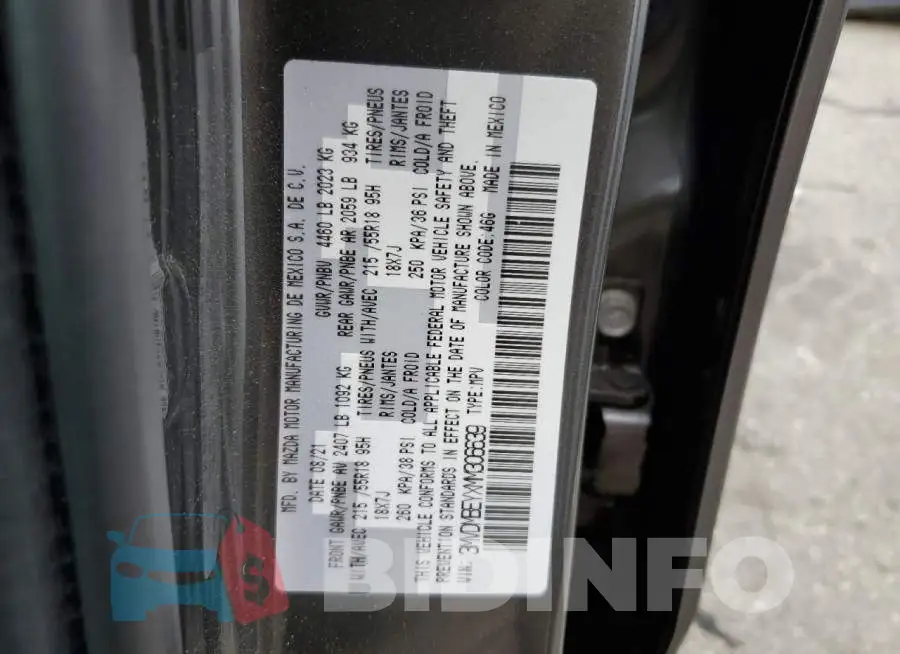 3MVDMBEYXMM306639 Photo# 13