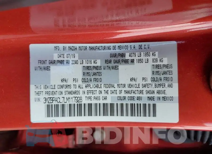 3MZBPACL7LM117928 Photo# 12